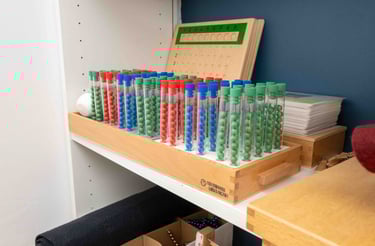 Montessori Racks and Tubes for Long Division