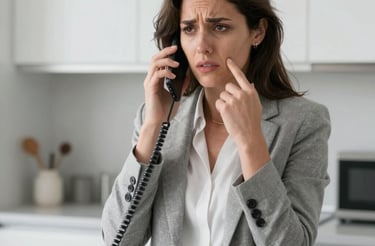 A friendly customer service representative answering a phone call.