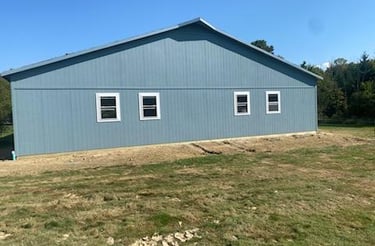 Newly finished barn