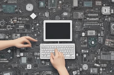 A friendly customer service representative wearing a headset, ready to assist with electronic and IT product inquiries.