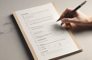 A friendly technician arriving at a client's home with tools in hand.