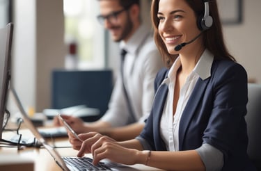 A friendly customer service representative ready to assist.