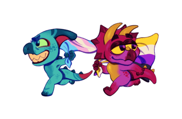 Dark Blue & Purple Dinosaurs