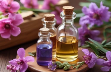 person holding amber glass bottle