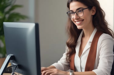 A friendly mover carefully arranging furniture in a cozy retirement living room.