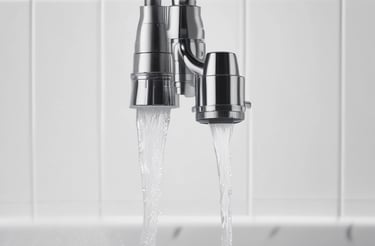 bėgantis vanduo iš čiaupo