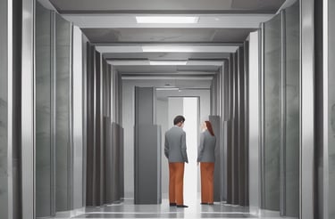 A friendly customer service representative with headset at a logistics company office.