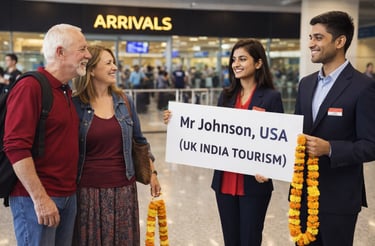 Welcoming customers at the airport