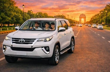 Guests driven to their 5 Star Hotel in CP Delhi