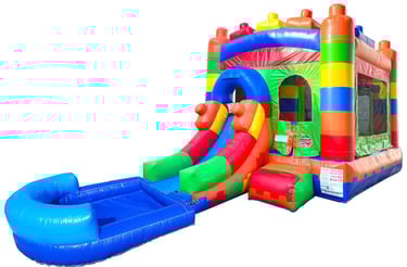 Buildong Block Combo with Slide, Basketball Hoop & Pool. Bookings 832-216-8423