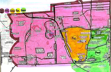 DELIVERY AREA MAP 3 of 4 Moonwalks & Entertainables Bookings 832-216-8423