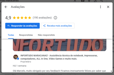 depoimentos de clientes no google