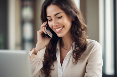 A friendly customer service representative wearing a headset, ready to assist with network equipment inquiries.