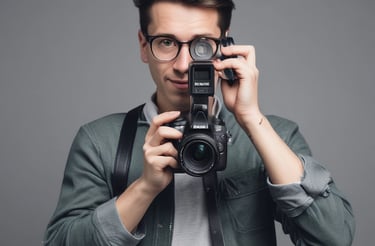 A sleek, minimalist black and gold contact icon glowing softly against a dark background.