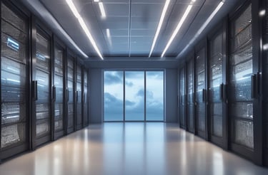 A modern office desk with a laptop, smartphone, and a cup of coffee, symbolizing tech support readiness.