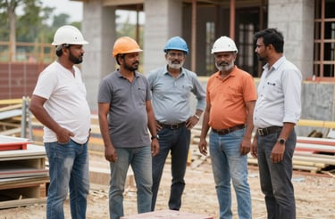 A friendly person typing on a laptop with a notepad and pen nearby, ready to send a quote request.