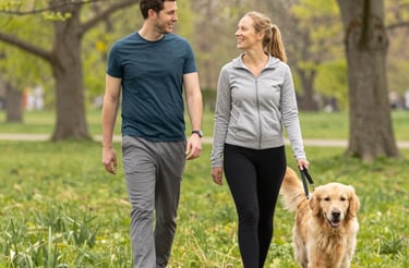 A sleek smartphone displaying the fitdayone app’s contact screen against a dark background with amber accents.