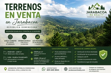 Descubre una selección de terrenos en venta en Jarabacoa