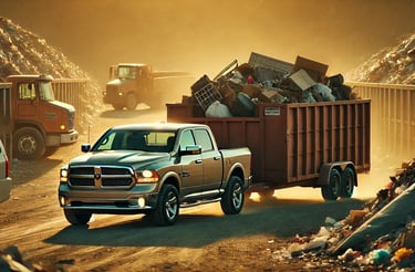 Ram truck hauling junk