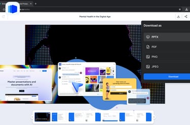 a webpage with different presentation template that support different text format