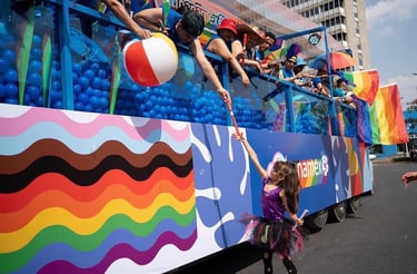 Memo Pearls performing at a large-scale Pride festival and brand activation in Mexico.