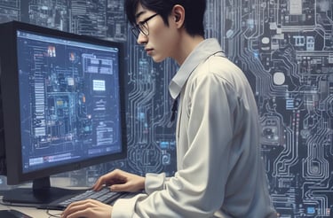 A diverse group of professionals collaborating in a modern office.