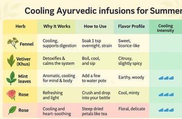 cooling ayurvedic herbs for summer