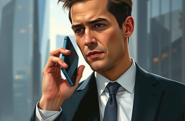 a person speaking in a phone call