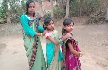 girls in saree dress