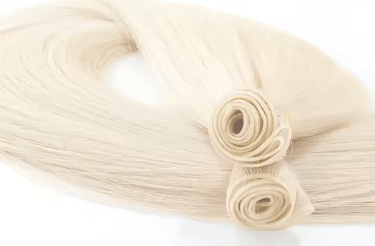 a bunch of hair extensions with a white background