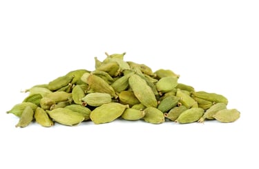 Small pile of green cardamon seeds