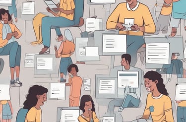 A warm, inviting workspace with a notebook, pen, and a cup of tea.