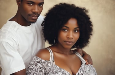 A pregnant woman gently cradles her belly with one hand while wearing black lace lingerie and a matching robe. The focus is on her midsection, and her face is partially visible, conveying a serene and introspective mood.