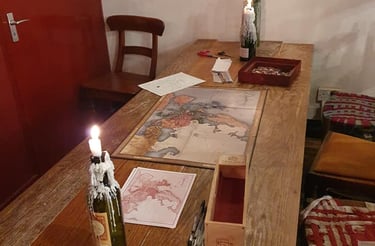 Diplomacy game at wine bar in London