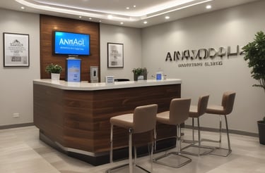 Photo of the welcoming Anadol Hair Transplant clinic reception in Istanbul.