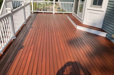 Scituate mahogany deck by painted of Michael Commings Painti
