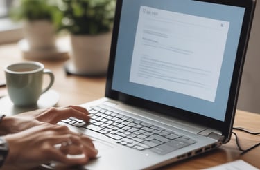 A warm, inviting workspace with a notebook, pen, and coffee cup ready for creative ideas.