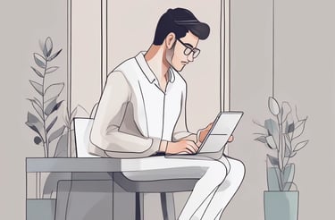 un homme assis sur un banc avec un ordinateur portable et une tablette