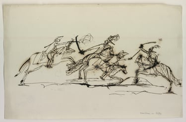 Horseback fighting 
