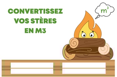Convertisseur de stères en m3 avec la petite flamme Maxima