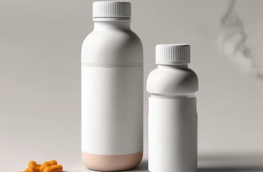 A plastic bottle of Multilife Vitamins featuring elderberry and vitamin C gummies with zinc is placed on a wooden surface. The label prominently displays images of elderberries and citrus fruits with the text indicating 60 gummies per bottle. The overall setting appears to be indoors, likely on a table or desk.
