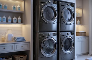 premium modern laundry room in Newtown Kolkata by Clean Zone