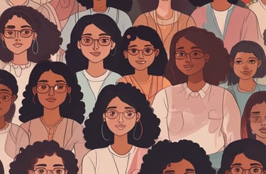 A diverse group of women standing together outdoors, smiling and united in purpose