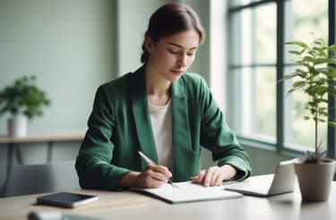 A welcoming person at a desk ready to assist with health inquiries.