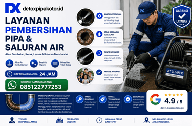 Layanan Pemberishan pipa & saluran air, detox pipa kotor
