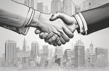 Futuristic workspace with neon purple and dark blue lighting, showing a person typing on a laptop.