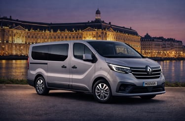 Chauffeur VTC en van à Bordeaux pour transferts, mise à disposition et transport privé