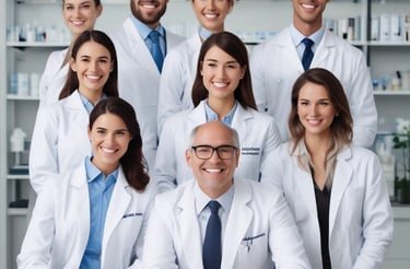 A cheerful customer service representative wearing a headset, smiling warmly.