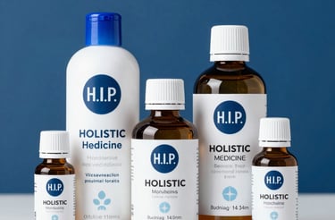 A collection of wellness products is displayed, including a brown glass dropper bottle with a blue label, jars with cream-colored labels, a small bowl with powder, and several capsules scattered on a light surface. Packaging with minimalist design features the brand 'beam' and labels such as 'clarity,' 'the fixer,' and 'revive.'