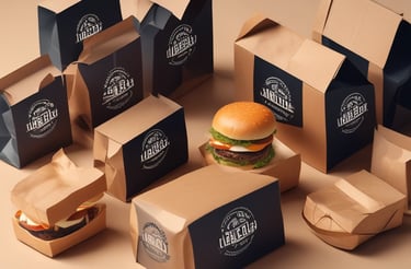 brown and white cardboard box